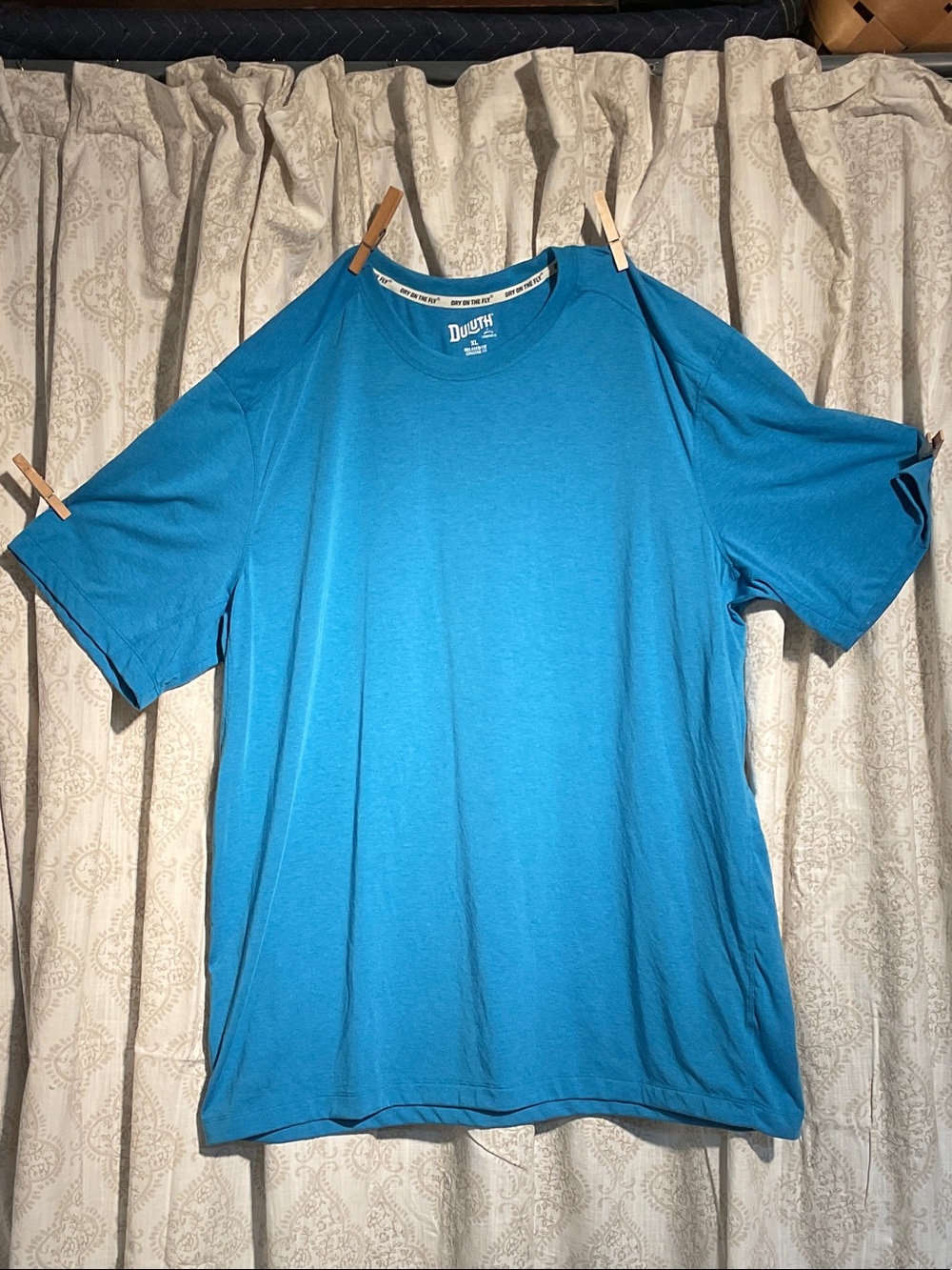 Duluth Trading Co Men’s Short Sleeve Crew T-Shirt - Turquoise Blue